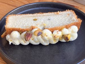 Pistachio Loaf (hit of the table) at Chapter One Coffee Shop in Edinburgh