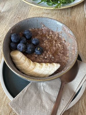 Cocao porridge   at Chapter One Coffee Shop in Edinburgh