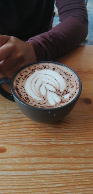 Hot chocolate at Chapter One Coffee Shop in Edinburgh