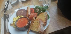 Full vegan breakfast  at Chapter One Coffee Shop in Edinburgh