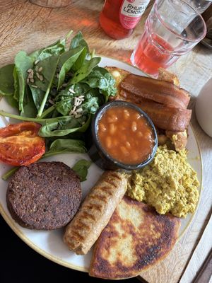 Full  breakfast   at Chapter One Coffee Shop in Edinburgh