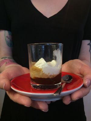 Vegan Affogato at Chapter One Coffee Shop in Edinburgh