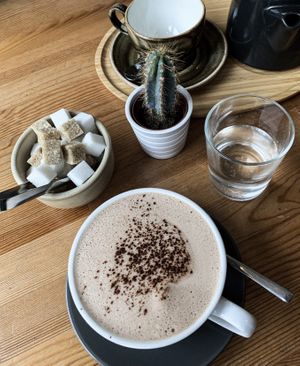 Hot chocolate (Chapter one coffee) at Chapter One Coffee Shop in Edinburgh