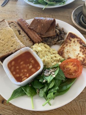 Full breakfast and beans on Toast  at Chapter One Coffee Shop in Edinburgh