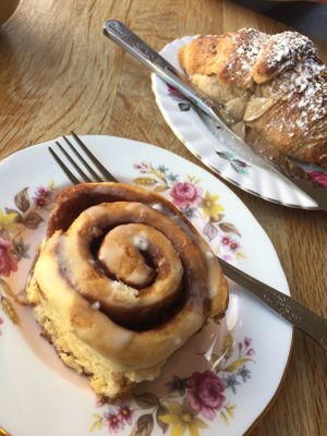 Cinnamon roll 💕 at Chapter One Coffee Shop in Edinburgh