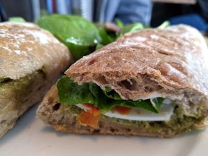 Mozzarella sandwich at Chapter One Coffee Shop in Edinburgh