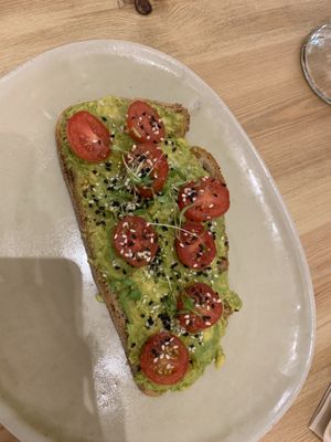 Avocado toast at Odacova in Barcelona