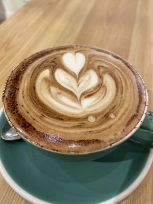 Vegan cappuccino at Odacova in Barcelona