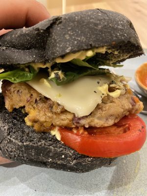 Vegan Green Burger at Odacova in Barcelona