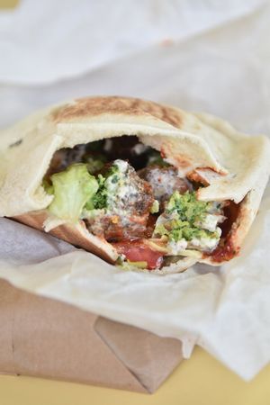 Falafel Sandwich (large) at Falafel's Drive In in San Jose