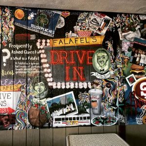 Mural at Falafel's Drive In in San Jose