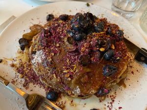 Pancakes (yummy!)  at Plenty in The Hague