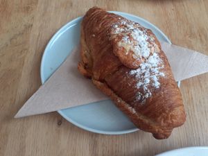 Almond croissant at Plenty in The Hague