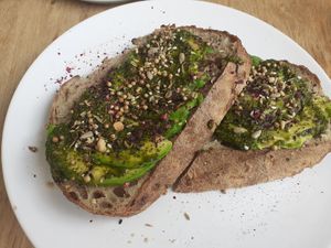 Avocado sandwich at Plenty in The Hague