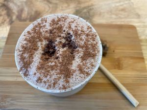 Chocolate pumpkin spice latte  at Plenty in The Hague