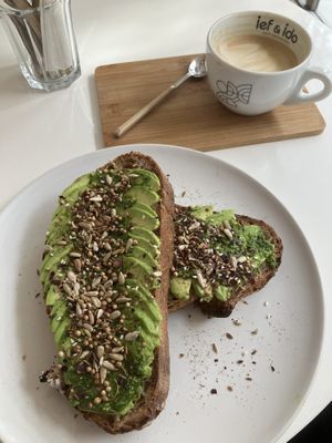 Avocado toastt  at Plenty in The Hague