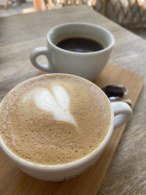 Flat white   at Plenty in The Hague