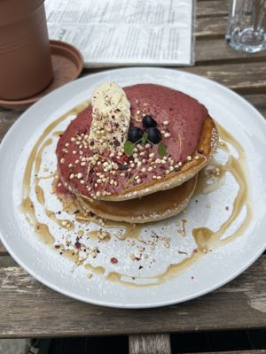 Pancakes 14€  at Plenty in The Hague