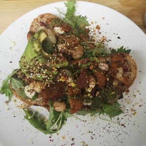 Baked tempeh at Plenty in The Hague