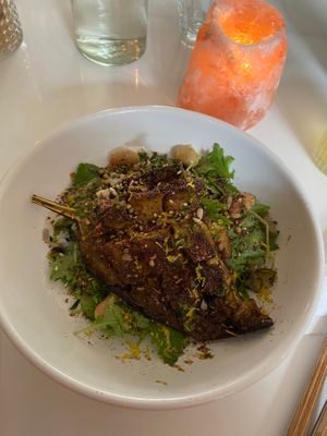 Salad with eggplant at Plenty in The Hague