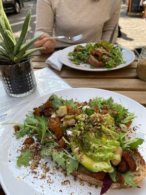 Baked Tempeh bread at Plenty in The Hague