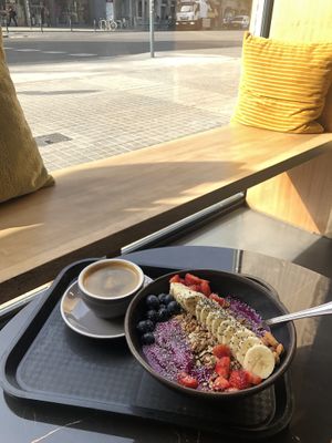 Pitaya bowl  at Juice Dudes in Barcelona