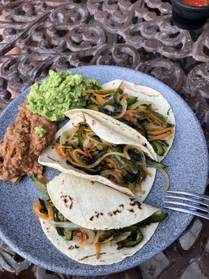 Amazing vegetable tacos    at Cafe Ole in Loreto