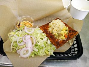 Tempeh burger at Seed Kitchen in Venice