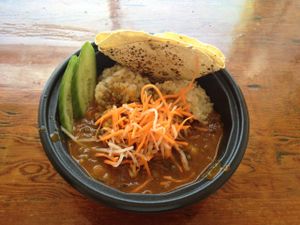chickpea curry with lentils and cauliflower at Seed Kitchen in Venice
