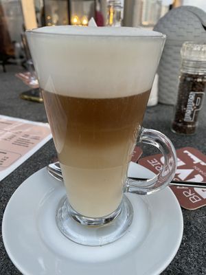 Caramel latte with oat milk. at Brasserie BLVD in Vlissingen