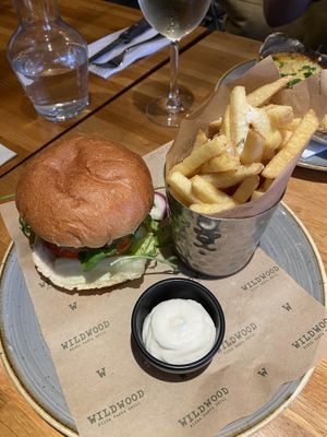 Vegan burger  at Wildwood  in Maidstone