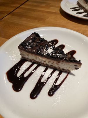 Vegan cookies and cream cheesecake  at Wildwood  in Maidstone