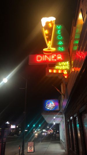 Outside of the restaurant at Mark of the Beastro in Salt Lake City