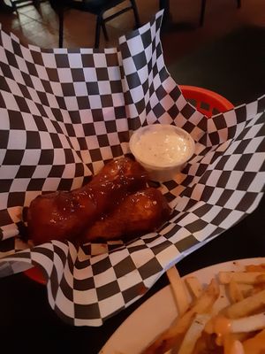 Bbq wings. May Wah brand. at Mark of the Beastro in Salt Lake City