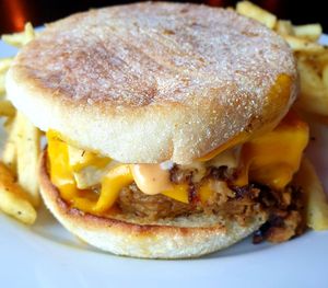 breakfast sandwich at Mark of the Beastro in Salt Lake City