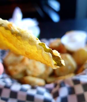 fried pickle at Mark of the Beastro in Salt Lake City