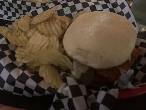 buffalo seitan sandwich  at Mark of the Beastro in Salt Lake City