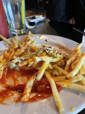 Forgot to take the pic until we had destroyed the fries 🤣  at Mark of the Beastro in Salt Lake City