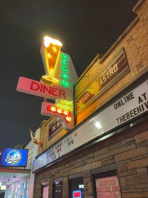 Outside sign at Mark of the Beastro in Salt Lake City