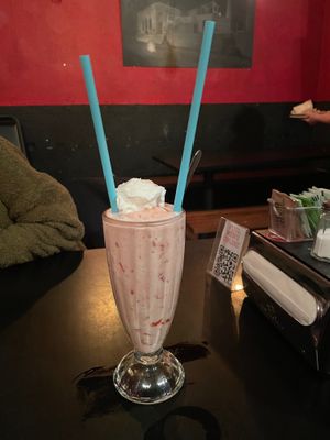 Strawberry milkshake  at Mark of the Beastro in Salt Lake City