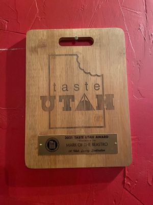 Award at Mark of the Beastro in Salt Lake City