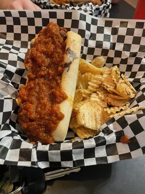 Meatball sub  at Mark of the Beastro in Salt Lake City
