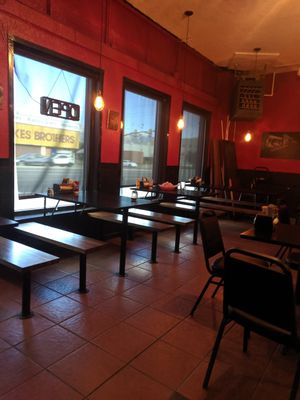 Seating area at Mark of the Beastro in Salt Lake City
