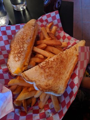 Grilled cheese and fries at Mark of the Beastro in Salt Lake City