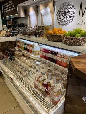 Juices, chia puddings, desserts  at MyRoots in Miami