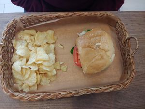 Beyond meat burger at MyRoots in Miami