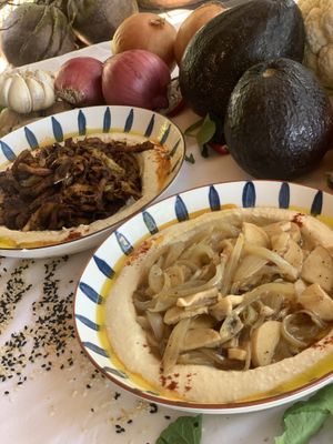 Hummus shawarma and hummus mushrooms  #Veganuary at Way Nam in Koh Phangan