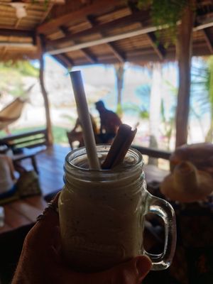 Banana and date smoothie at Way Nam in Koh Phangan