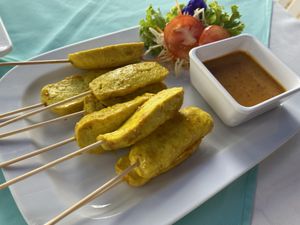 Tofu satay   at Phen's Restaurant in Phuket