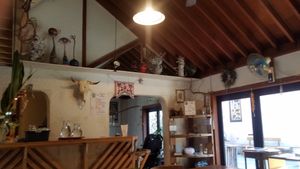 restaurant interior at Asaba Art Cafe in Yokohama